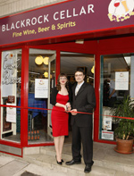 Owners Joel Durand and Katia Compagnoni open their Blackrock Cellar off-licence.